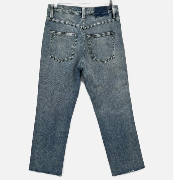 AMO Loverboy Ribbon Button Fly Cotton Cropped Jeans - Size 26 - Picture 5 of 9